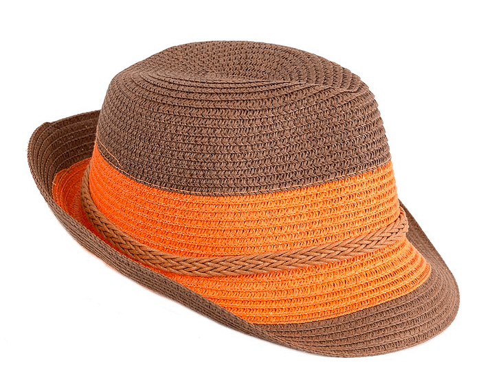 Multicolor Short Brim Fedora Hat M175OR - Hats From OZ