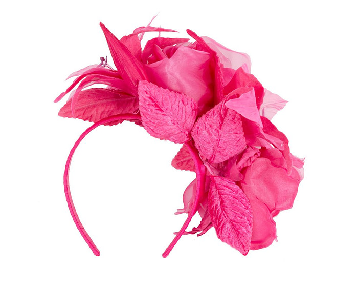 Large Fuchsia flower fascinator by Max Alexander MA905 - Hats From OZ