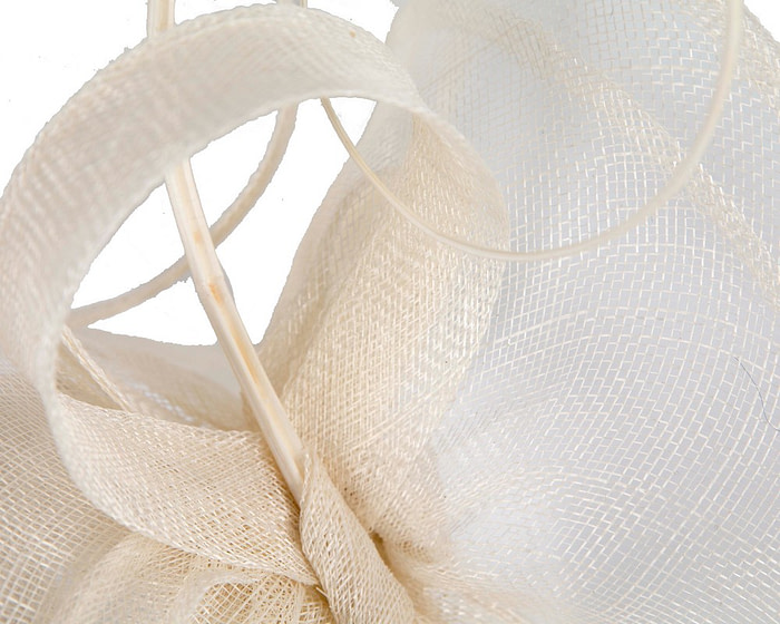 Large cream sinamay fascinator by Max Alexander MA913 - Hats From OZ