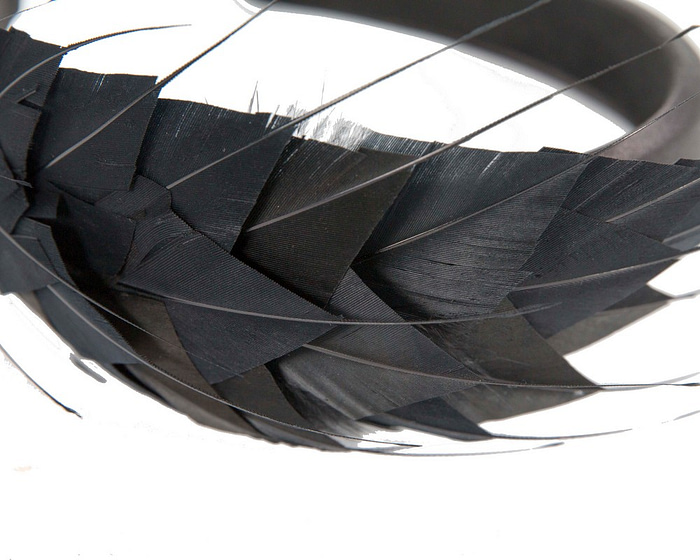 Black feather headband by Max Alexander - Hats From OZ