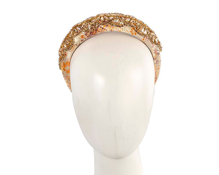 Exclusive gold headband fascinator by Cupids Millinery CU552 - Hats From OZ