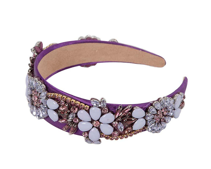 Lilac crystal headband by Cupids Millinery CU587 - Hats From OZ