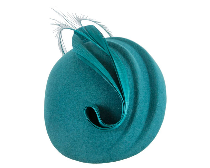 Teal winter felt beret by Fillies Collection - Hats From OZ