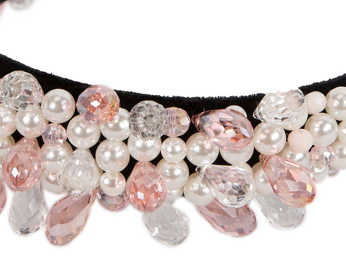 Pink crystal headband by Cupids Millinery - Hats From OZ