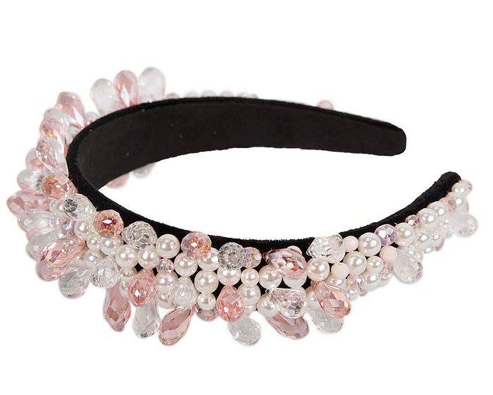 Pink crystal headband by Cupids Millinery - Hats From OZ