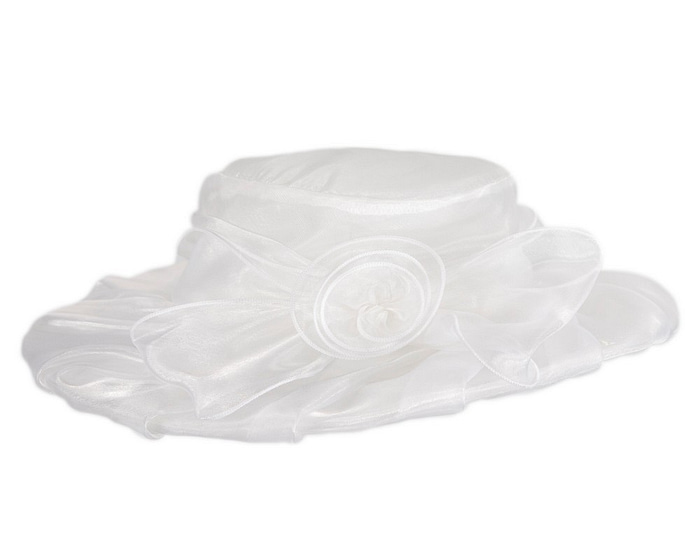 White Organza Racing Hat - Hats From OZ