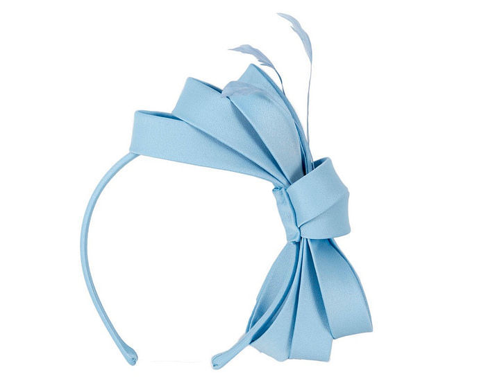 Light blue bow racing fascinator by Max Alexander - Hats From OZ