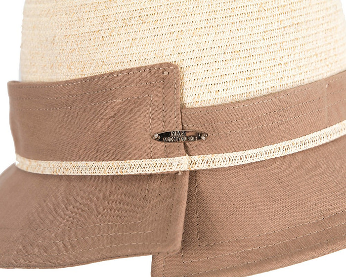 Nude straw ladies summer beach hat - Hats From OZ