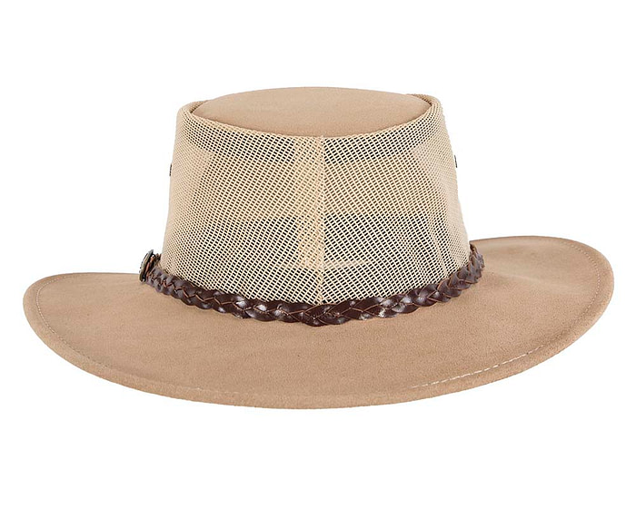 Beige Sand Australian Suede Leather Cooler Jacaru Hat - Image 7