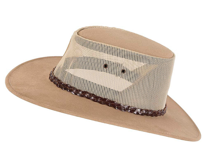 Beige Sand Australian Suede Leather Cooler Jacaru Hat - Image 3