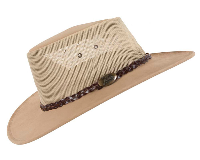 Beige Sand Australian Suede Leather Cooler Jacaru Hat - Image 2