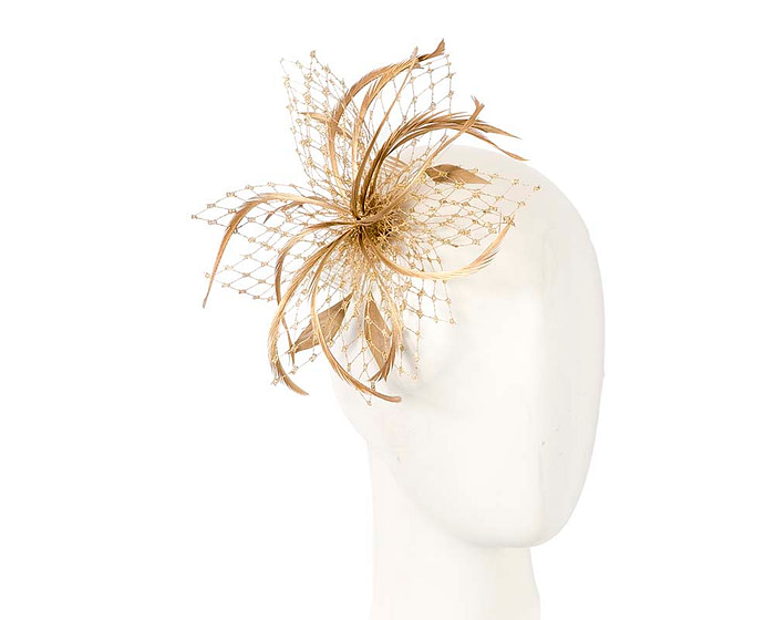 Gold fascinator headpiece