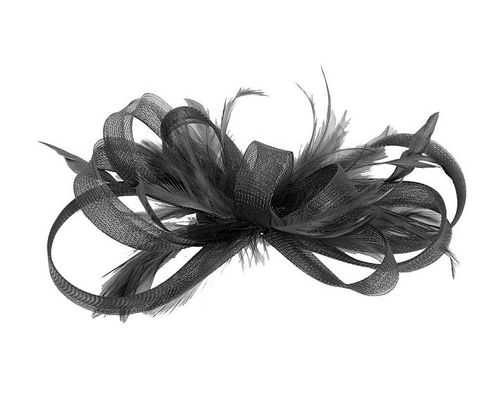 Custom made black fascinator by Cupids Millinery - Image 2