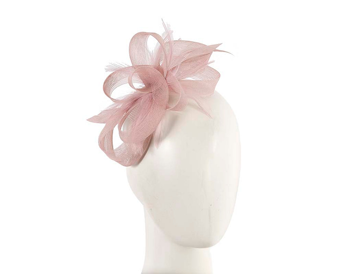 Custom made dusty pink fascinator by Cupids Millinery