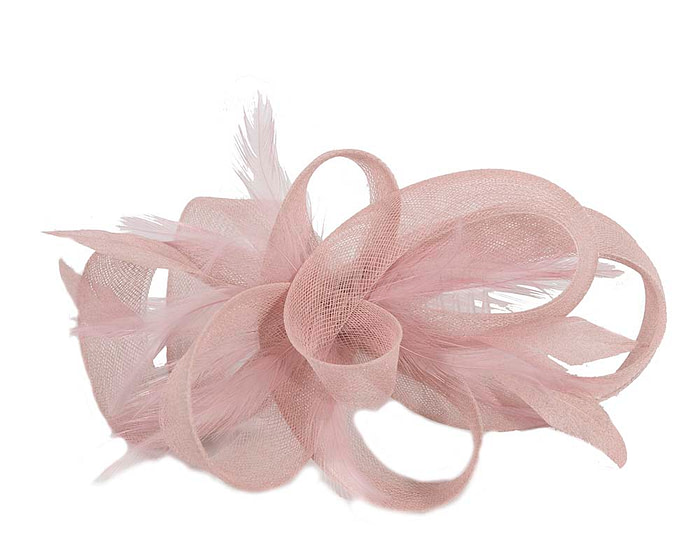 Custom made dusty pink fascinator by Cupids Millinery - Image 2