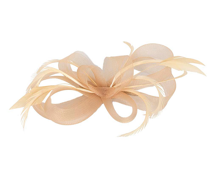 Custom made gold fascinator by Cupids Millinery - Image 2