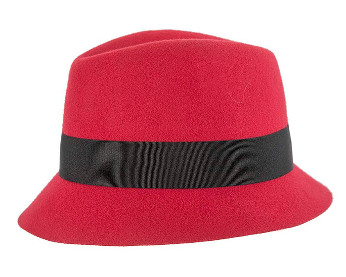 Red winter fashion trilby hat by Betmar NY - Hats From OZ