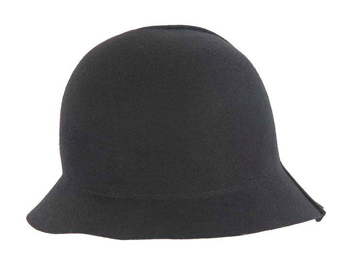 Black winter fashion bucket hat by Cupids Millinery - Image 5