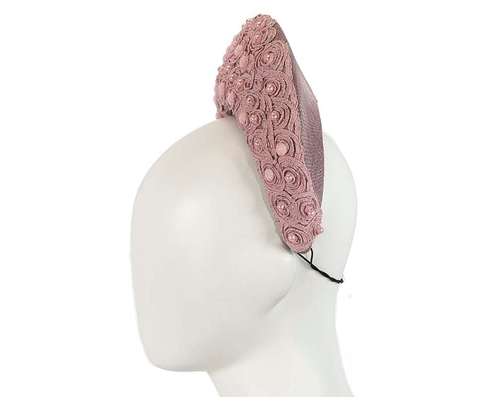 Exclusive dusty pink headband by Cupids Millinery - Image 2