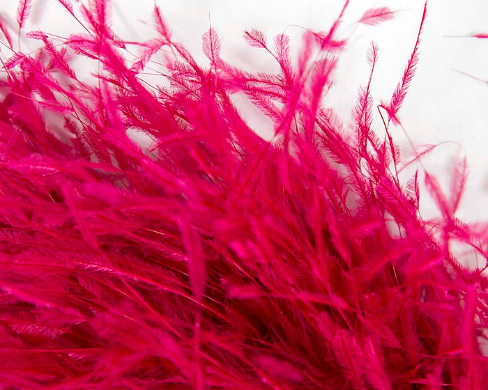 Bespoke fuchsia headband with оstriсh feathers by Cupids Millinery - Image 3