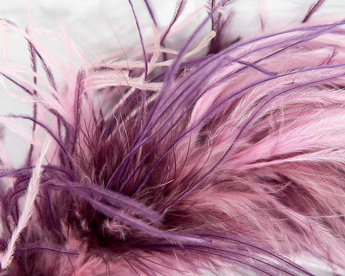 Bespoke lilac headband with оstriсh feathers by Cupids Millinery - Image 3