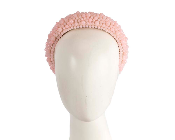 Light pink bead fascinator headband by Cupids Millinery