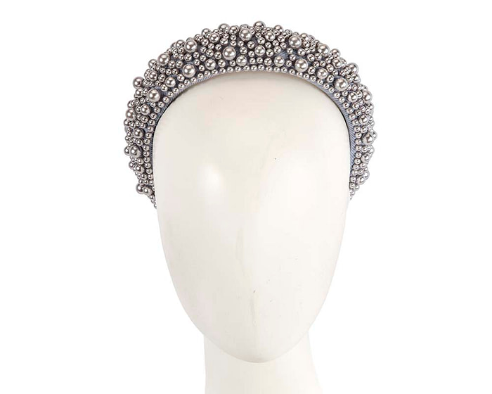 Silver pearl fascinator headband by Cupids Millinery