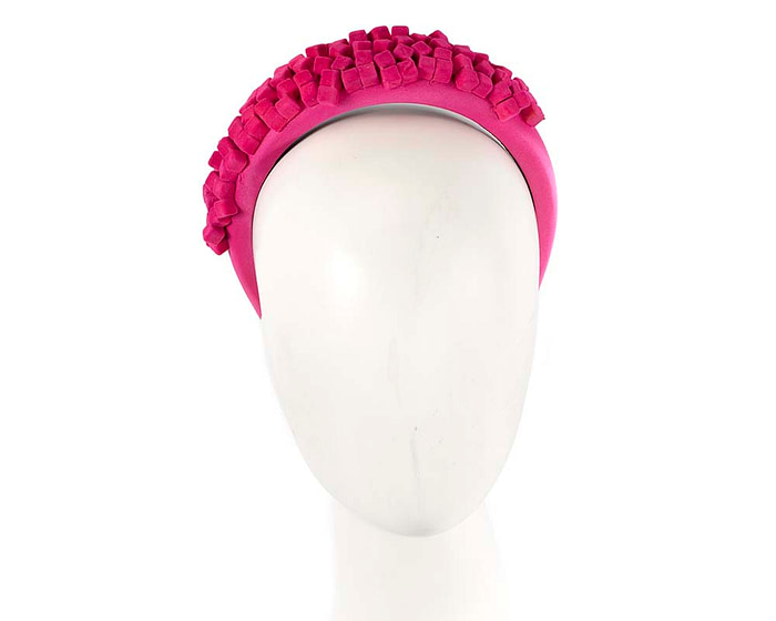 Unique fuchsia fascinator headband by Cupids Millinery