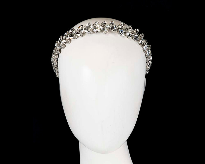 Petite silver crystal headband fascinator CU447