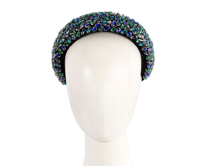 Crystal covered fascinator headband by Cupids Millinery CU456BLG