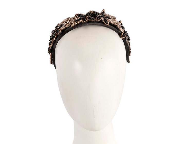 Black and gold puffy headband by Max Alexander CU457