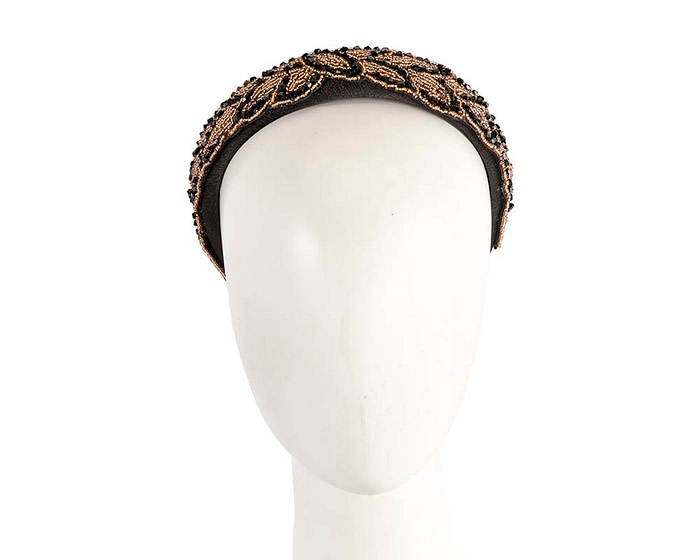 Black and gold puffy headband by Max Alexander CU458