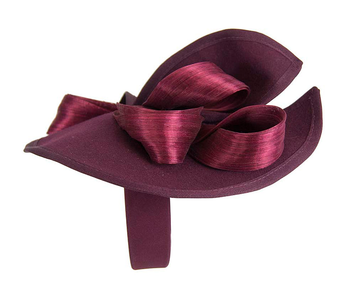 Twisted wine felt fascinator by Fillies Collection - Hats From OZ