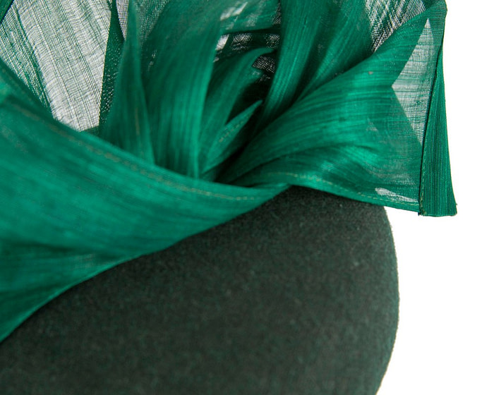 Bespoke green winter racing fascinator by Fillies Collection - Image 5