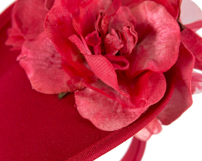 Red flower fascinator by Fillies Collection F669 - Image 5