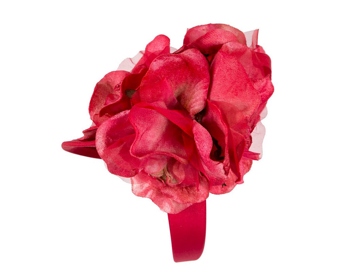 Red flower fascinator by Fillies Collection F669 - Image 3