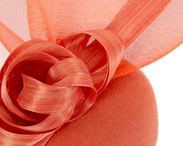 Tall orange winter racing fascinator by Fillies Collection - Image 5