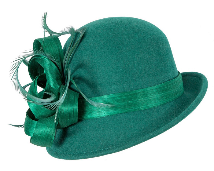 Exclusive green cloche winter hat by Fillies Collection - Image 2