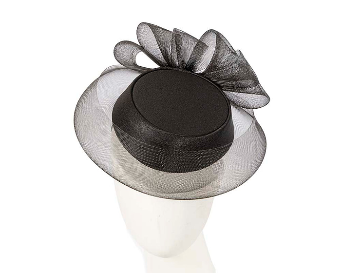 Black Pillbox Mother of the Bride custom made hat