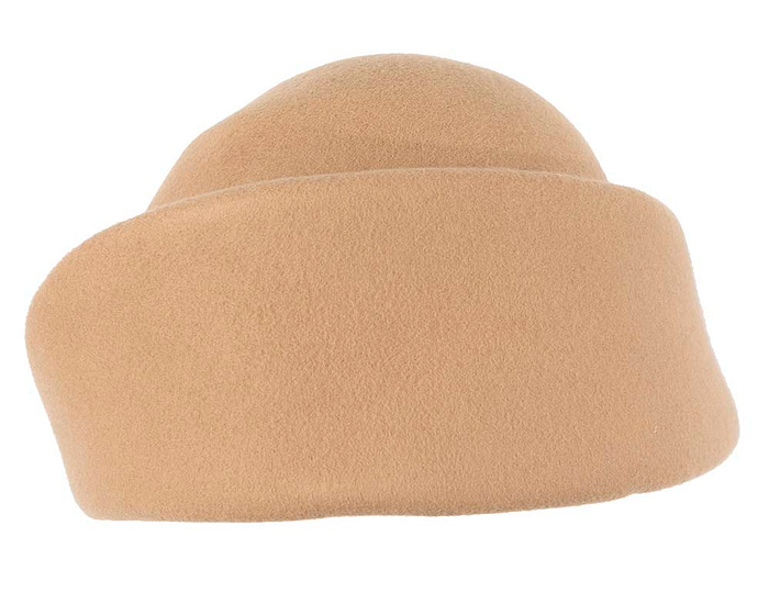 Unique beige ladies winter felt fashion hat - Image 6