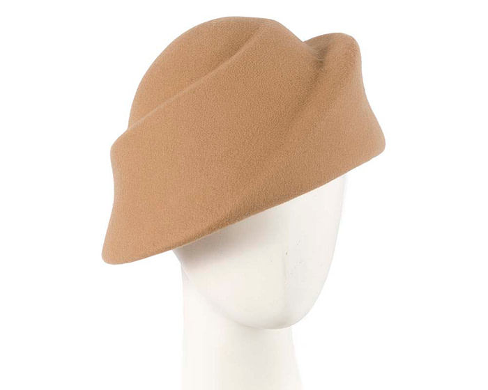 Unique beige ladies winter felt fashion hat - Hats From OZ