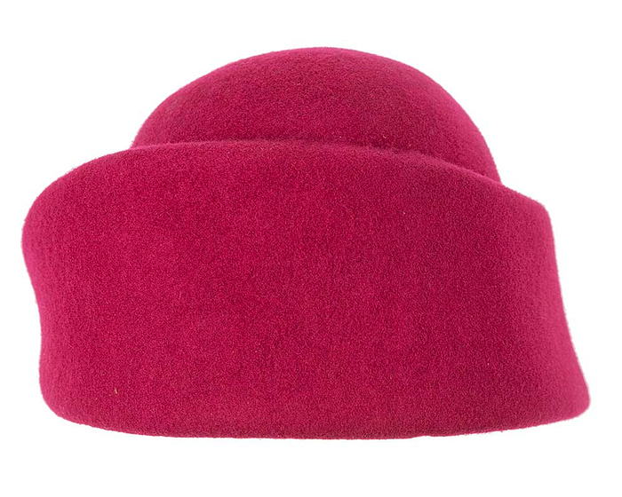 Unique fuchsia ladies winter felt fashion hat - Image 5