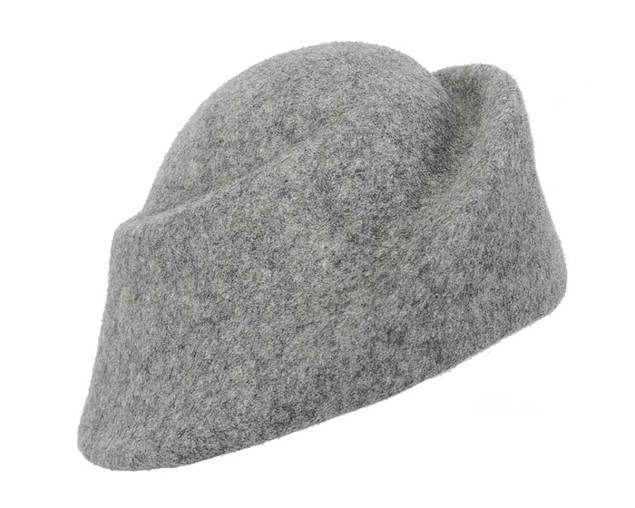 Unique grey marle ladies winter felt fashion hat - Image 2