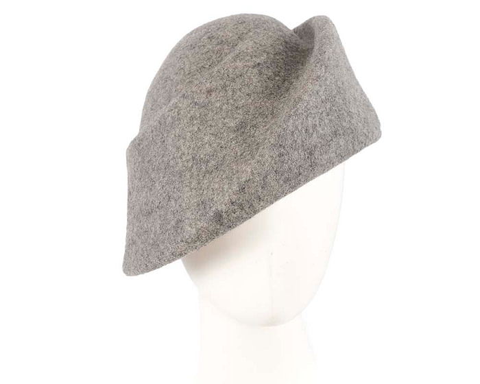 Unique grey marle ladies winter felt fashion hat