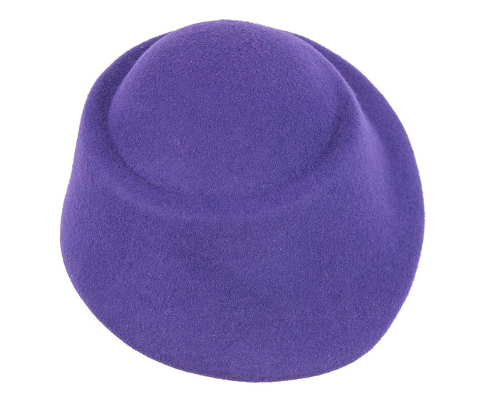 Unique purple ladies winter felt fashion hat - Image 3