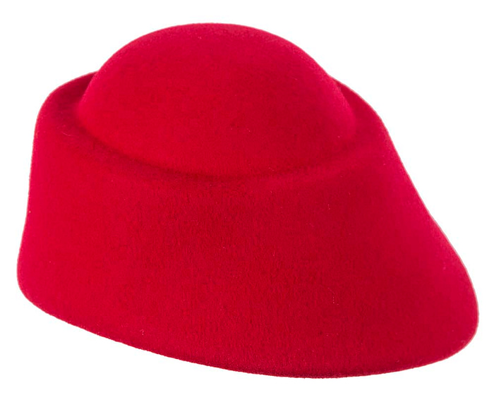 Unique red ladies winter felt fashion hat - Image 3