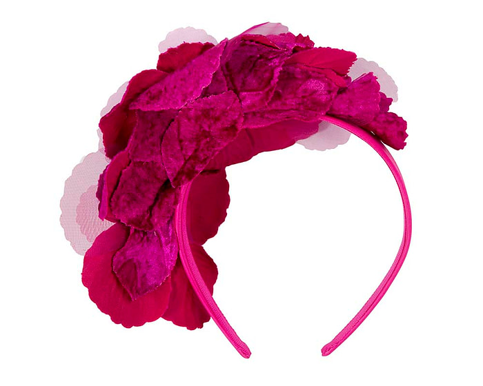 Fuchsia Flower Fascinator Headband - Image 4