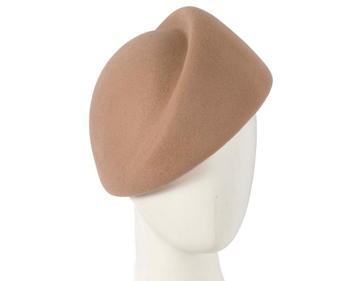 Designers beige felt ladies winter hat