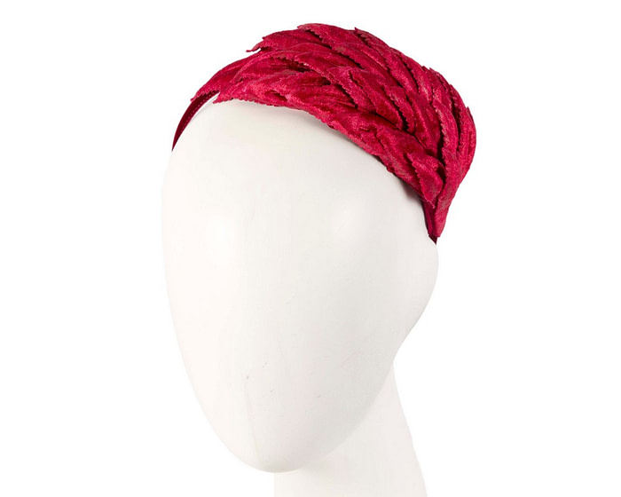 Petite red fascinator headband by Max Alexander