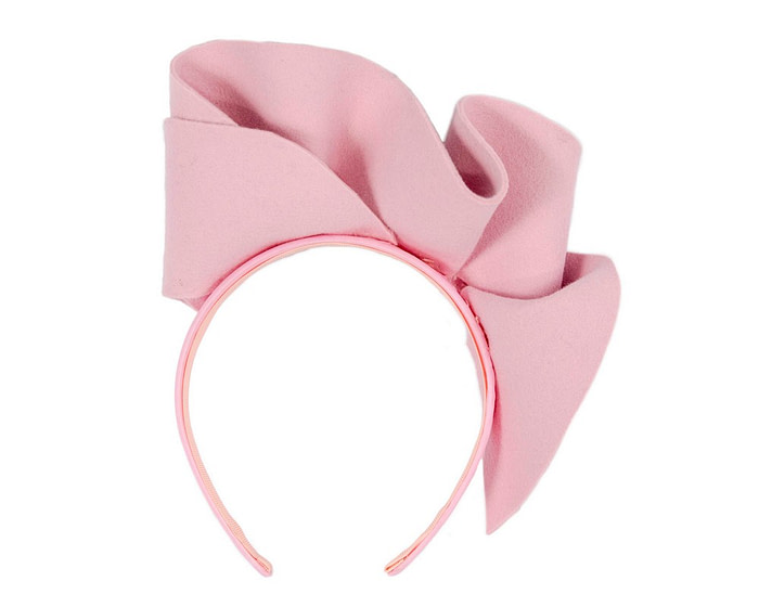 Pink felt winter racing fascinator by Max Alexander - Hats From OZ